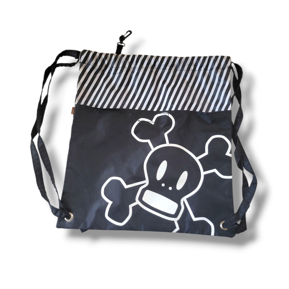 Paul Frank | Cute VTG Black/White Skull Drawstring Backpack Sling Bag